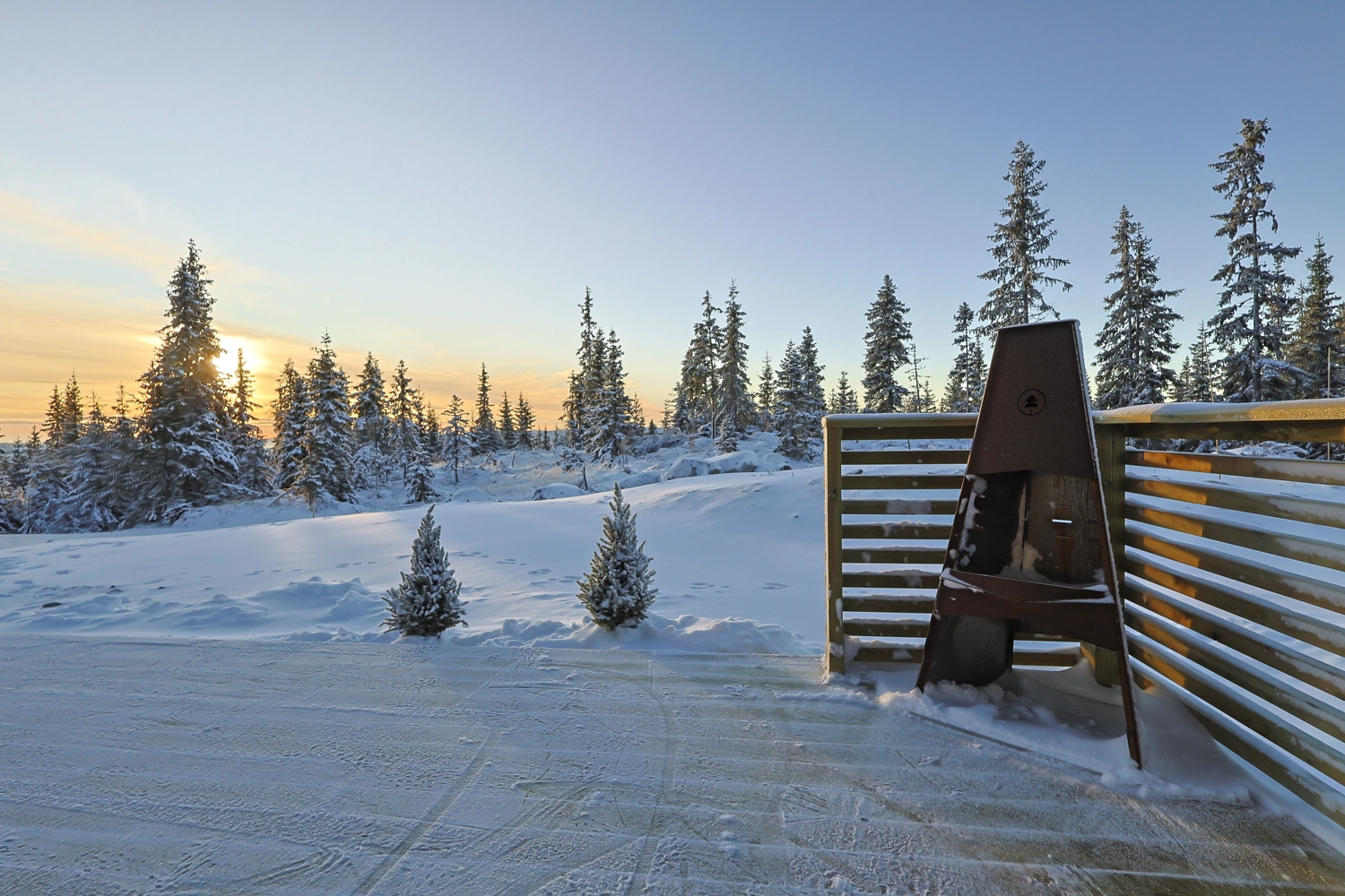 Outdoor Deck in Winter